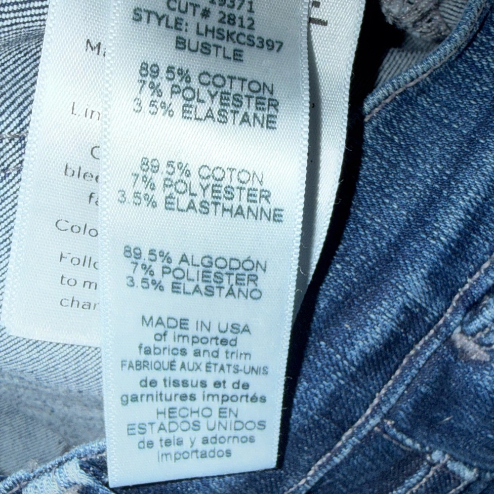 FRAME Le High Skinny Bustle Jeans Size 31 Blue Distressed Curved Slit Hem - Picture 9 of 10